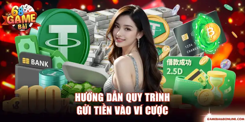 Hướng dẫn quy trình gửi tiền vào ví cược