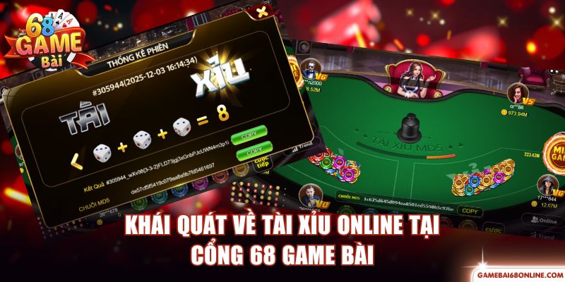 Khái quát về Tài Xỉu online tại 68 Game Bài